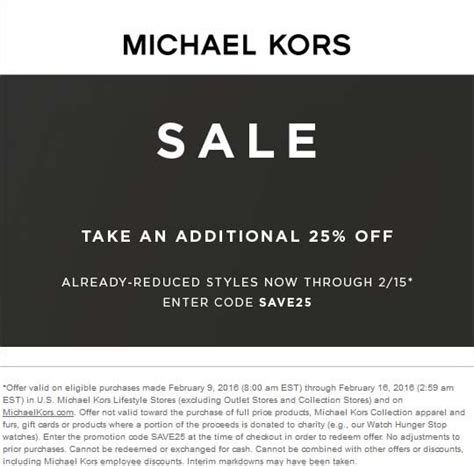 michael kors promocode|michael kors promo code today.